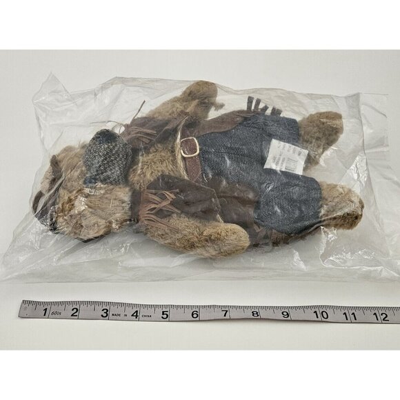 NEW Terry's Village Cowboy Brown Teddy Bear Plush 11" Stuffed Animal Toy - Picture 7 of 8